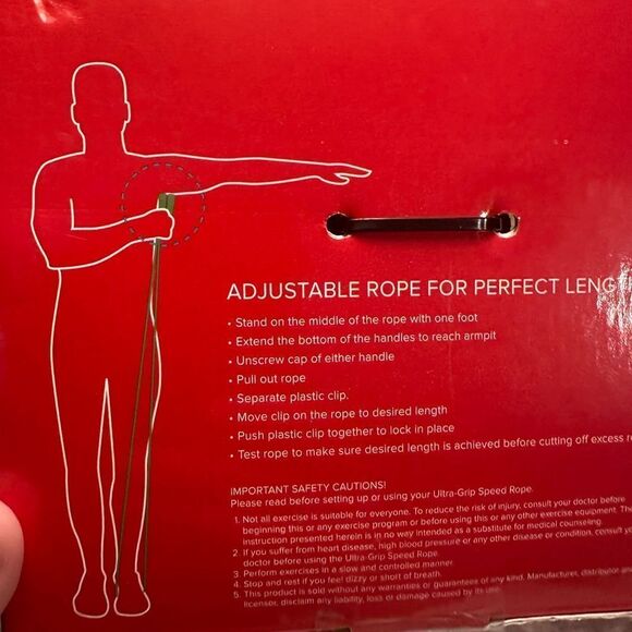 New Balance Red and Black Speed Rope for exercise - Picture 4 of 4
